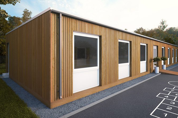 A modular classroom for expansion
