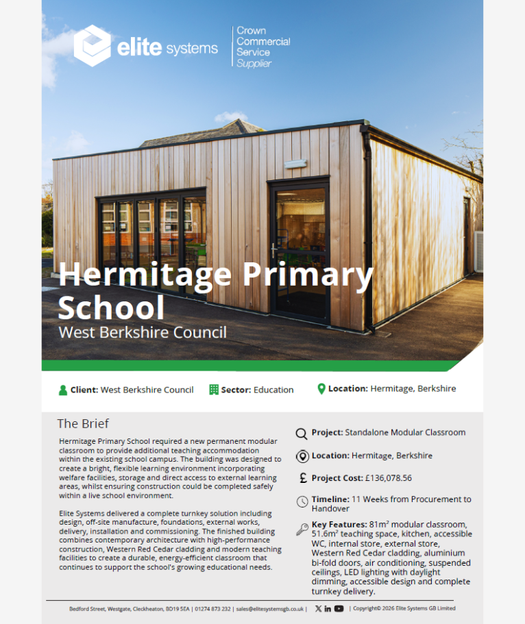 cover photo for hermitage primary school case study 