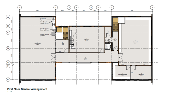 Mutli-Storey Modular School Building First Floor Drawing