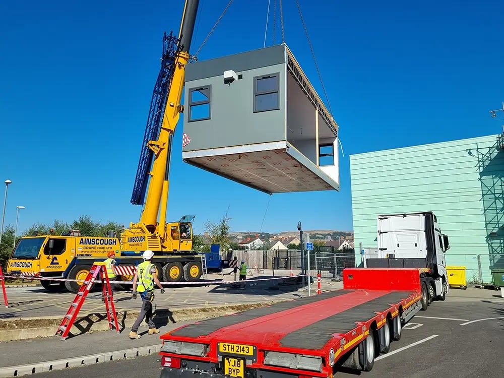 Ysgol Gogarth School Modular Double Classroom Installation