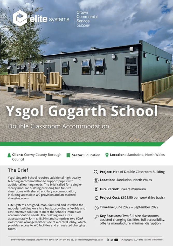 Ysgol Gogarth School Modular double classroom-2