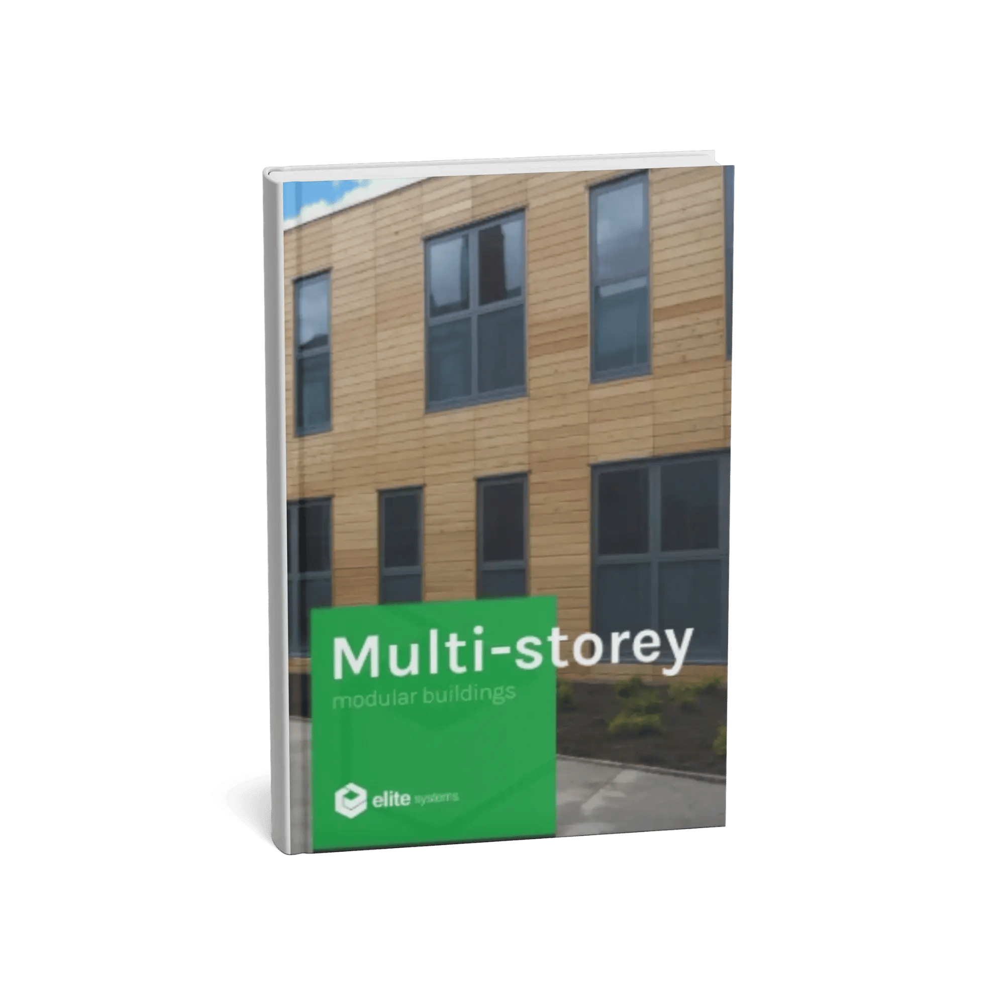Cover of the Elite Systems Multi-Storey Modular Buildings Guide for education, healthcare and commercial projects.