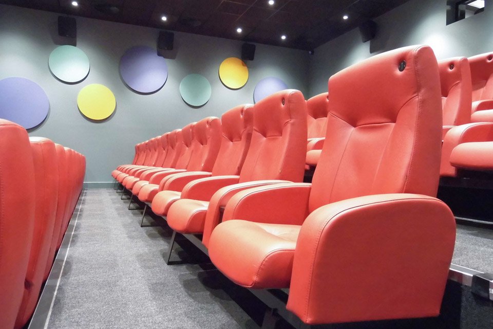 Inside the cinema at the Errol Flynn Filmhouse