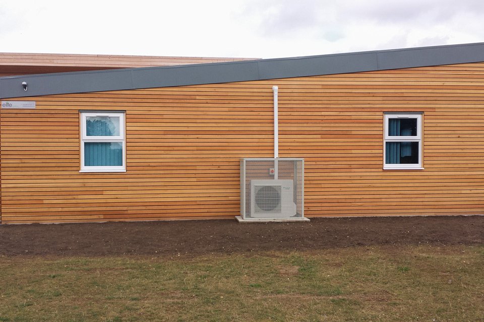 A modular classroom at Flitch Green Primary