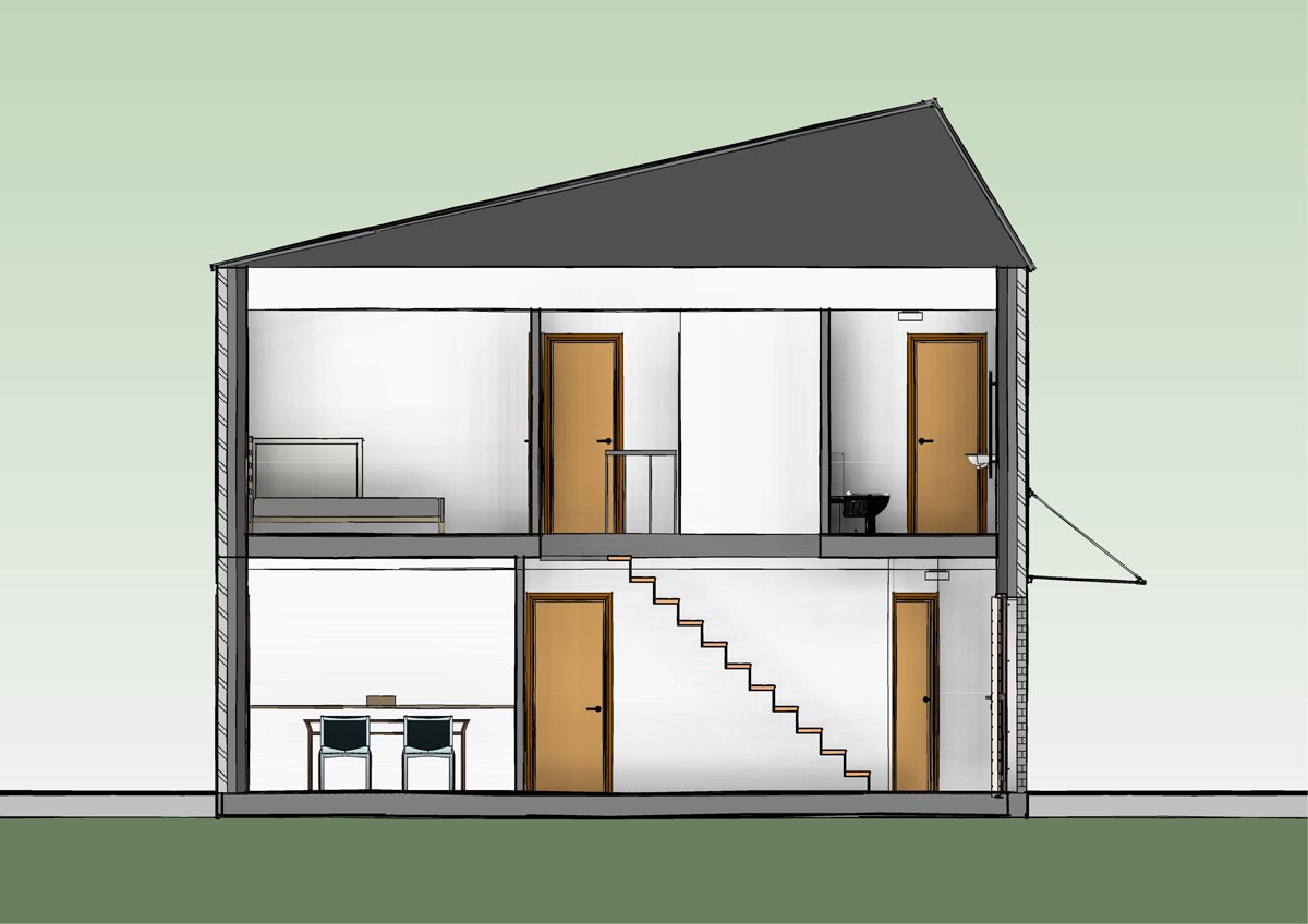 Modular housing - Terrace section
