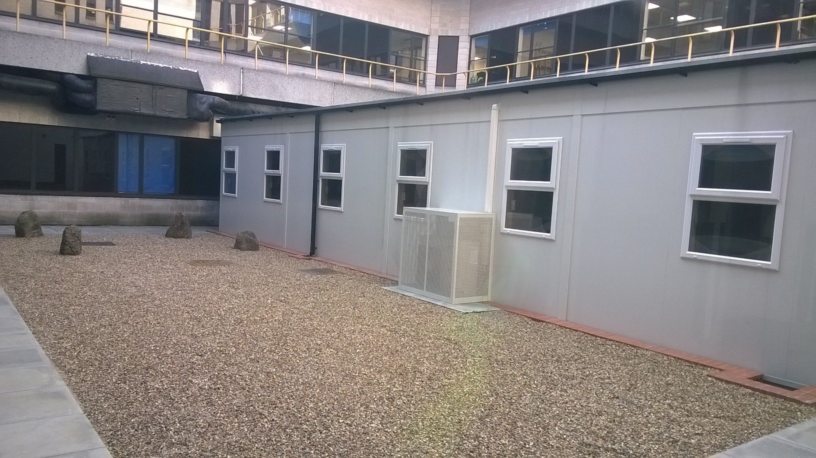 elite systems modular building in place on site