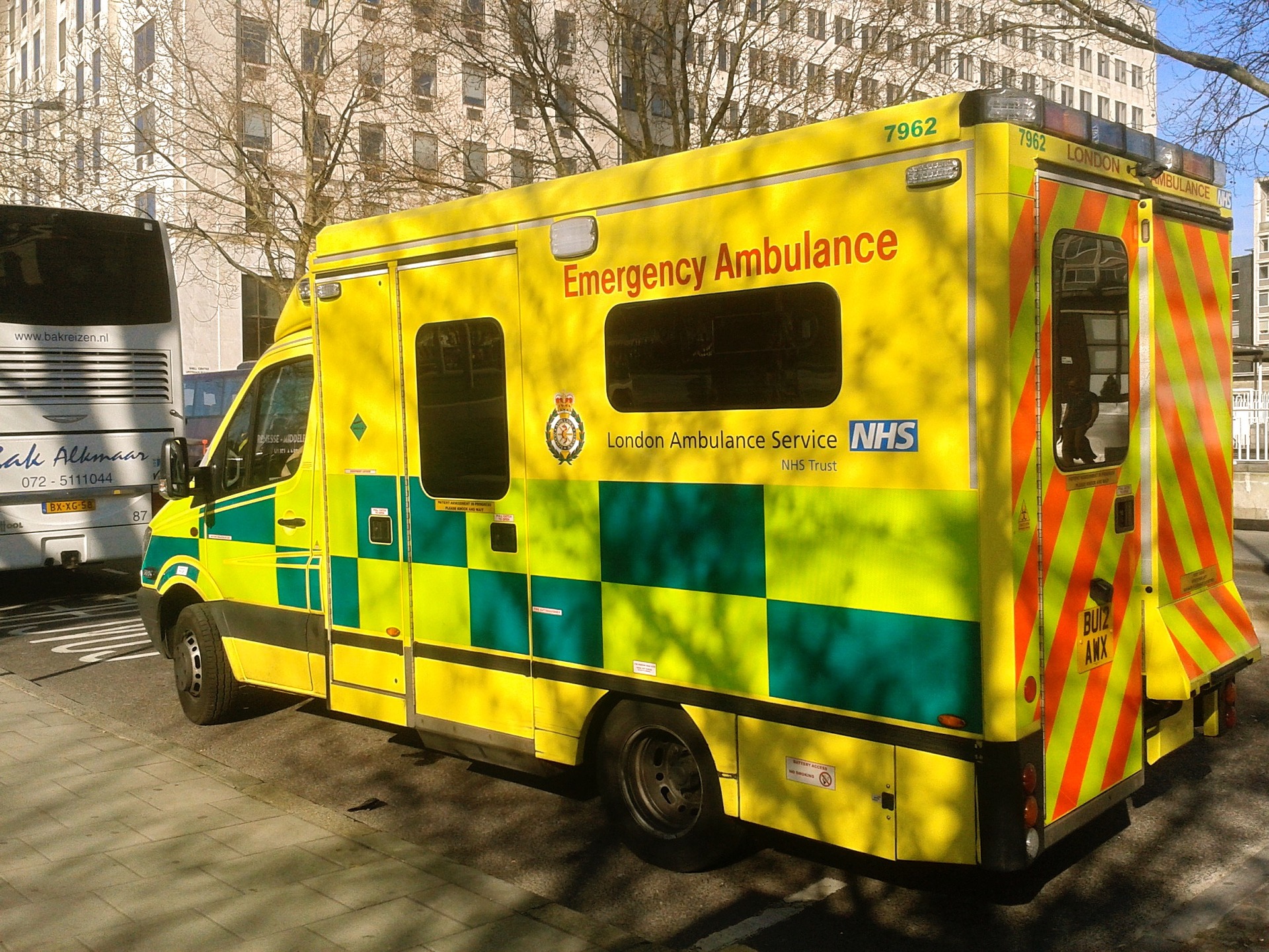 parked ambulance emergency vehicle