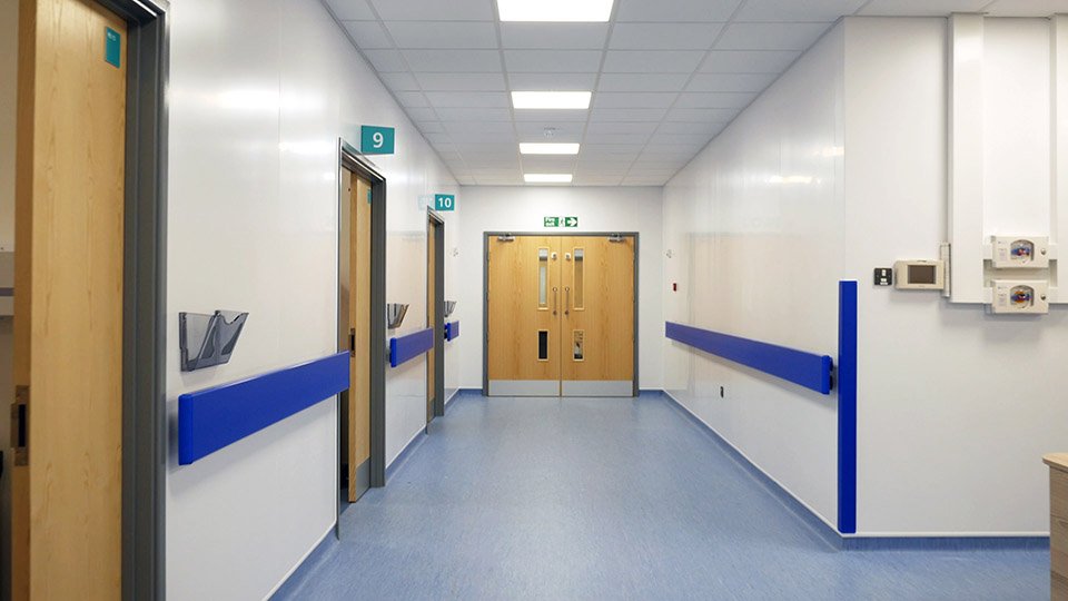 Modular hospital internal doors