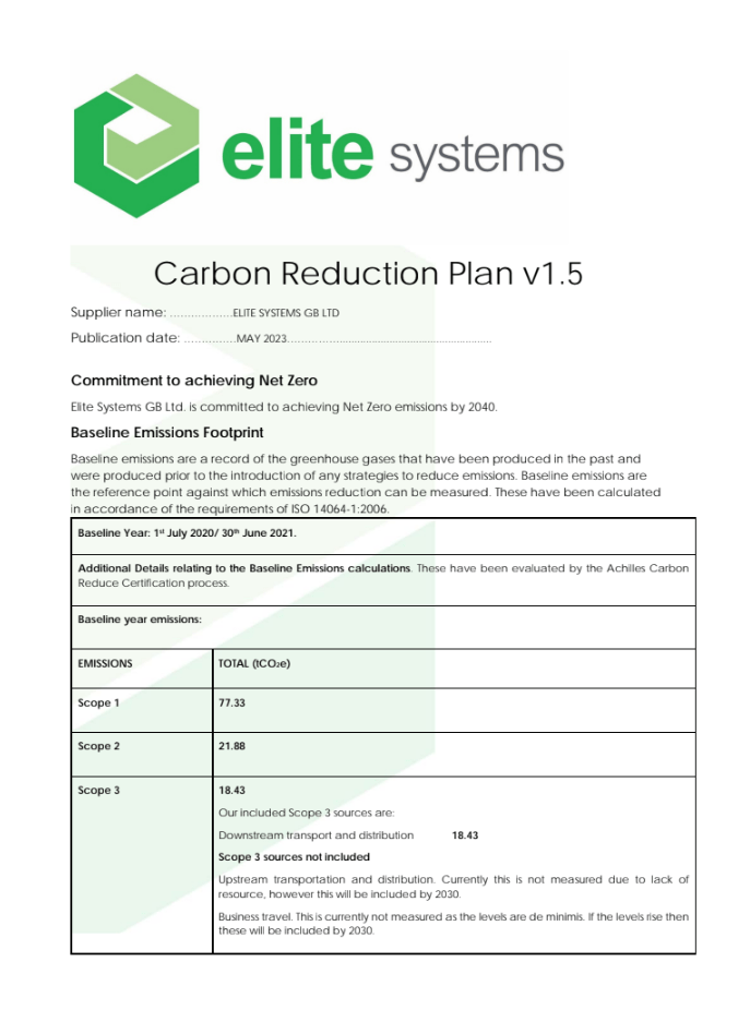 Front cover of 'Carbon Reduction Plan' PDF