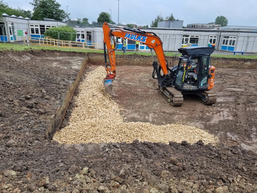 South Wolds Academy's sixth form block has its foundations started
